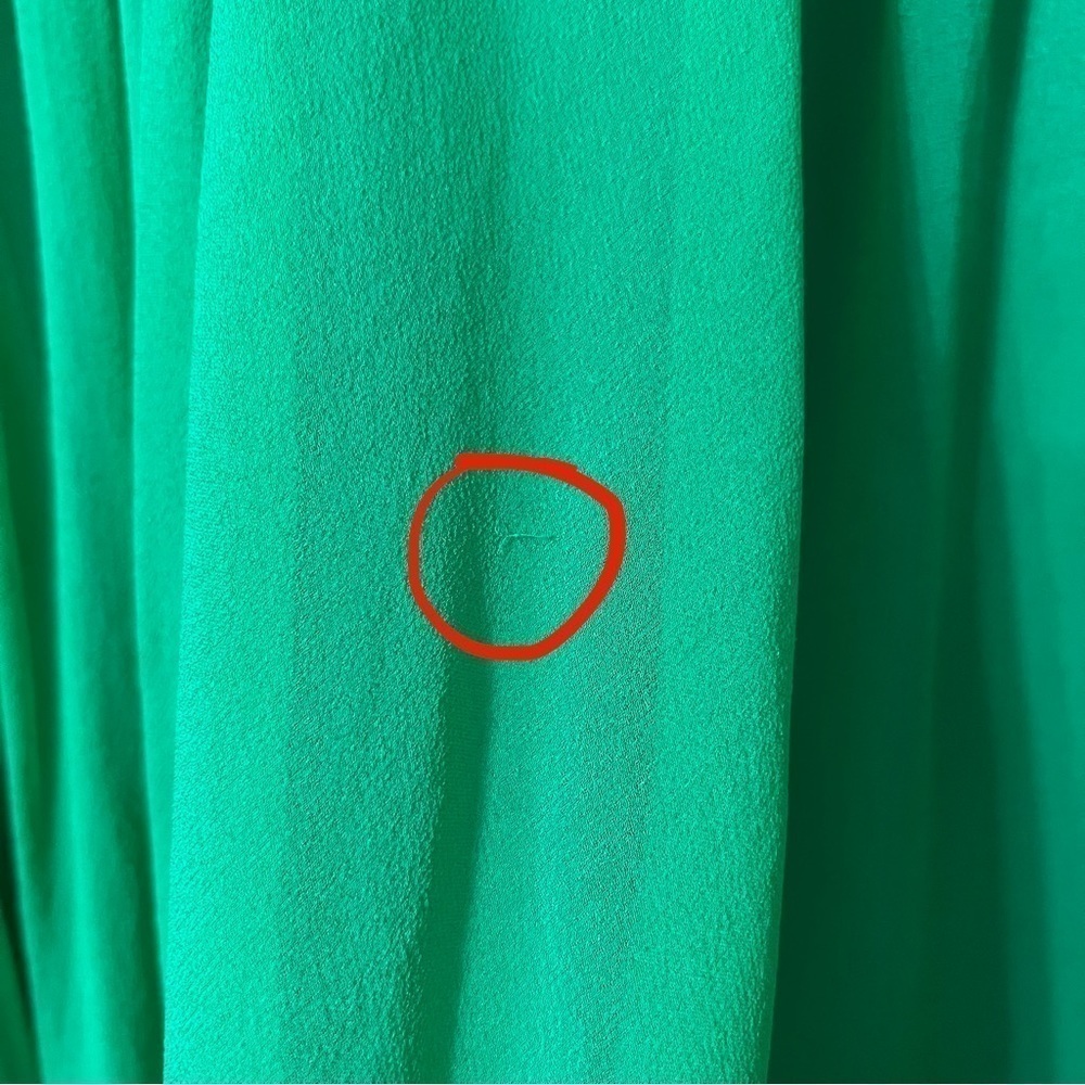 Jill Stuart | NWT One Shoulder Ruffle Silk Mini Dress Cocktail Green Size 10 - Picture 15 of 16